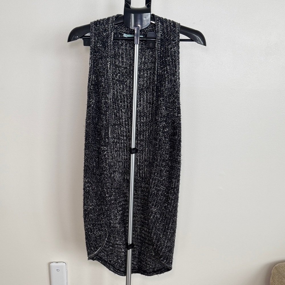 Maurices Sleeveless Crochet Knit Duster Vest Small